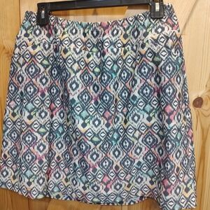 B SKINZ Athletic Pastel Geometric Pull On Golf Tennis Pickleball Skort Size XL